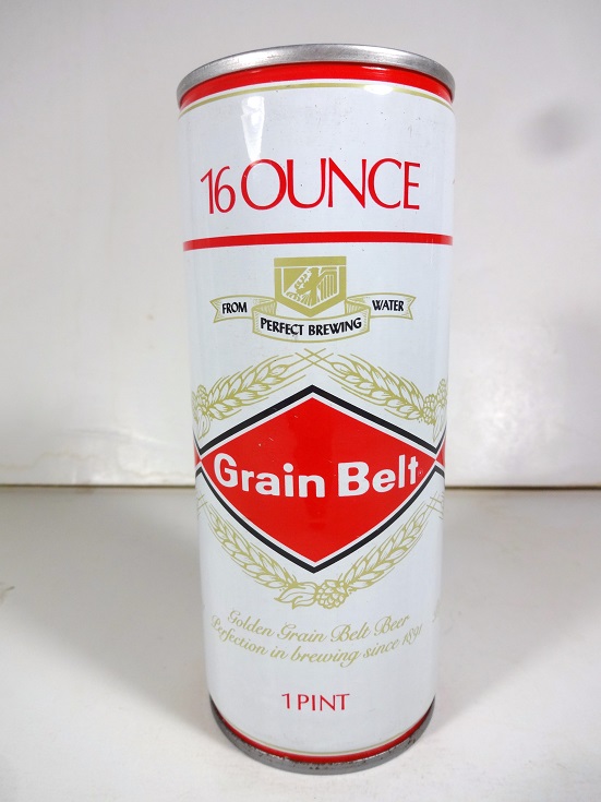 Grain Belt - red & white - crimped -16oz